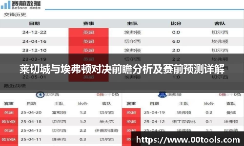 莱切城与埃弗顿对决前瞻分析及赛前预测详解